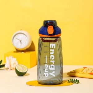 Stay hydrated in style with the all-new Energy Cup 750ml Water Bottle, designed for daily use whether you're at school, the gym, office, or on-the-go. Made with high-quality BPA-Free plastic, this lightweight bottle features a secure flip-lock cap that prevents leaks and spills – perfect for your backpack or gym bag. The sleek design and trendy colors make it a favorite among boys, girls, teens, and fitness lovers. Ideal for both hot and cold drinks, this durable bottle is easy to clean and comfortable to carry. A must-have for students, professionals, and athletes who want to drink water the smart way!