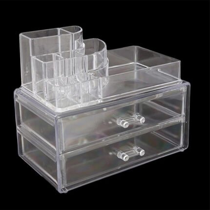 Acrylic Makeup Organizer With 2 Drawers
