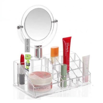 High Quality Acrylic Makeup Organizer with Stand Mirror