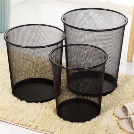 Round Net Metal Dustbin