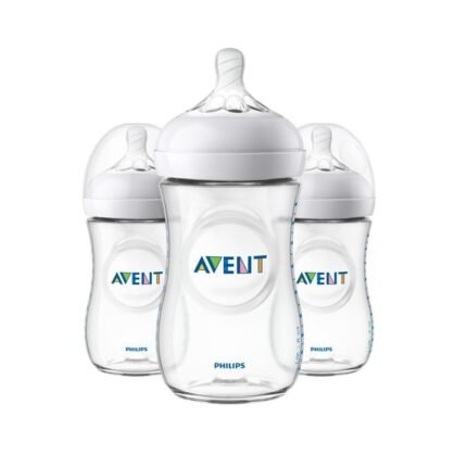 Philips Avent 9oz baby milk bottle medium size original loose stock scratched body fresh nipple.