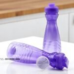 1 Liter Purple Water Bottle with Filter Cap – BPA-Free Leakproof Plastic Bottle for School, Office & Gym