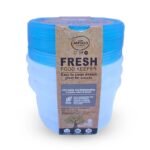 Appollo Fresh Food Keeper – Medium Size Round Container Set (3 pcs) – BPA-Free, Biodegradable Snack Storage Boxes – 500ml to 1500ml Capacity