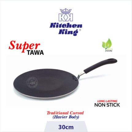 Kitchen King Super Tawa 30cm – Heavy Non-Stick Curved Tawa for Roti, Paratha & Dosa in Pakistan