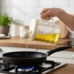 Aroni 1 Liter durable plastic oil jug dispenser with measurements, best kitchen accessory and household items storage container in Pakistan.