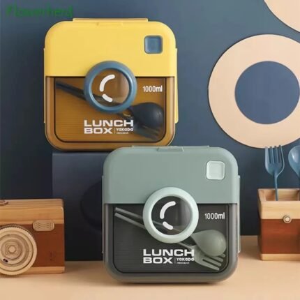 Lunch Box For Kids School Tiffin Box With Fork And Spoon Secure Lock 1000ml