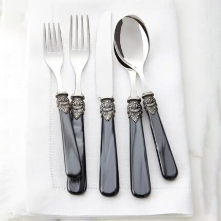 24Pcs stainless steel spoon set Antique Design Premium Quality kitchen cutlery set Kitchen Serving Spoon Set