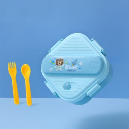 Bento Lunch Box with Spoon And Fork Microwaveable insulated spill Proof Children Lunch Box