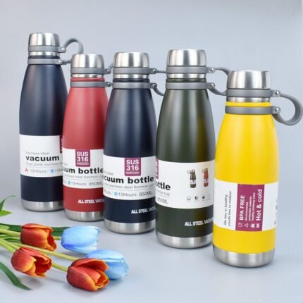 Stainless Steel Water Bottle Vacuum Insulated Flask Hot And Cold 800ml