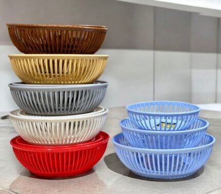 Korean 3-in-1 Baskets Set (S, M, L) Multipurpose Organizer Basket Set For Home, Kitchen, Living Room, Bed Room Organization Ideal For Keeping Fruits, Vegetables