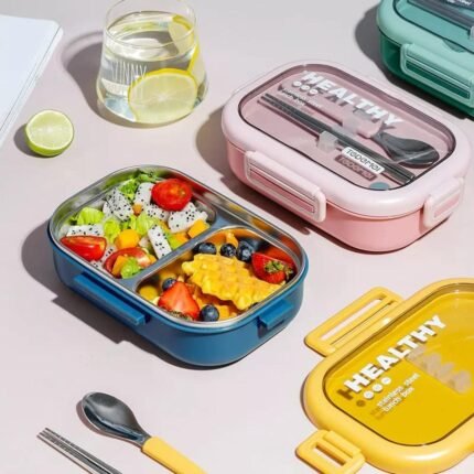 Premium Stainless Steel Lunch Box – Leak-Proof, Healthy Meal Prep Bento for School, Office & Kids in Pakistan