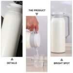 "1.5L black and white vacuum thermal jugs with ergonomic handles and leak-proof lids – ideal for hot and cold beverages"