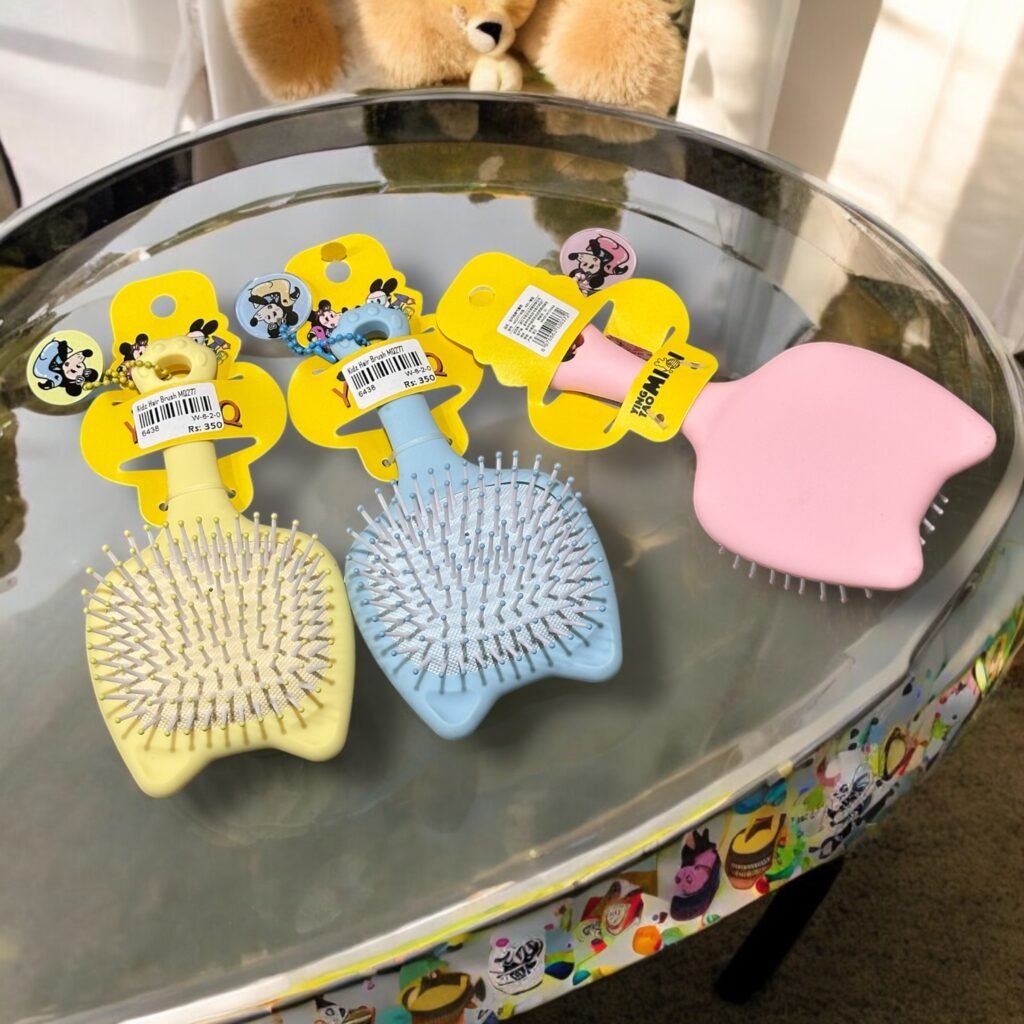 Cute Cartoon Kids Hair Brush – Soft Detangling Bristles, Easy Grip, No-Tangle Brush for Children in Pakistan