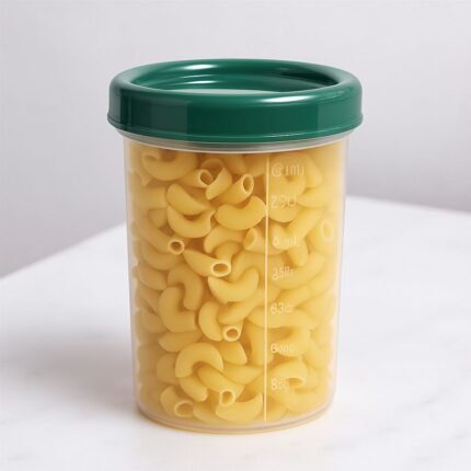 Airtight Green Lid Candy Storage Jar – Food Grade Plastic Jar for Kitchen, Snacks & Pantry Organization