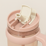 1000ml pink tumbler with ergonomic handle and straw – BPA-free drinking mug