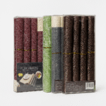 4-piece woven PVC placemat set in assorted neutral colors
