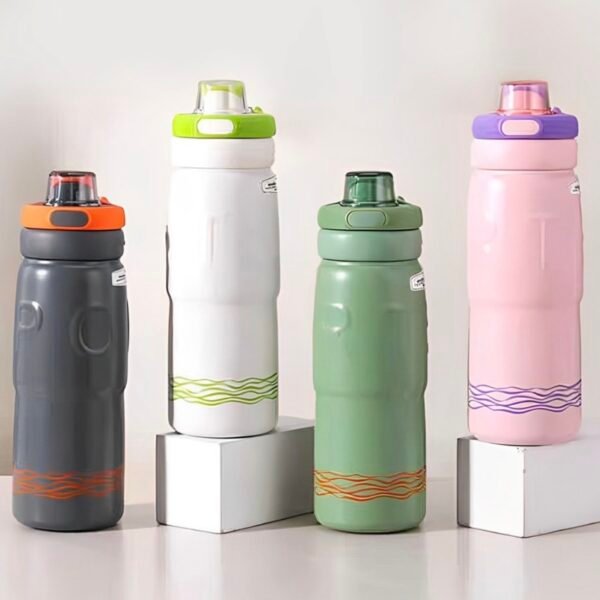 "550ml colorful sports water bottles with flip lids – leakproof and BPA-free for gym, office, and travel use"