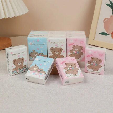 "Black Face Pocket Tissue pack with 8 sheets, 4-ply thickness, and added fragrance – 10+2 bonus pack"