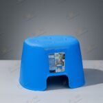 "Colorful plastic stools stacked and displayed for home, bathroom, or kitchen use – anti-slip, durable, and stackable design"