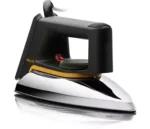 Philips HD1172 dry iron box showing original packaging and product features