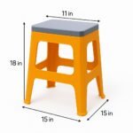 Durable plastic stool 18 inch – heavy-duty multipurpose indoor outdoor use