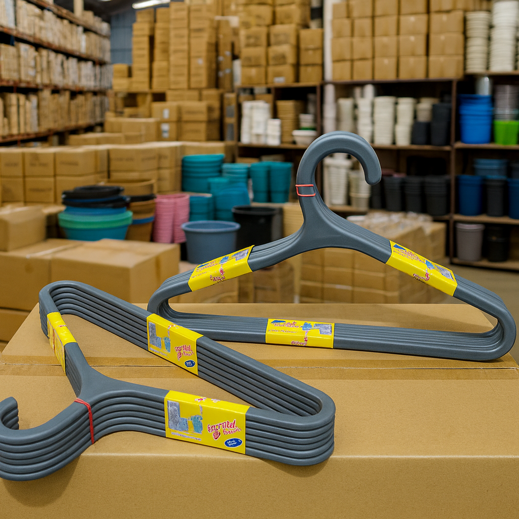 Durable plastic wardrobe organizer hangers for suits and coats