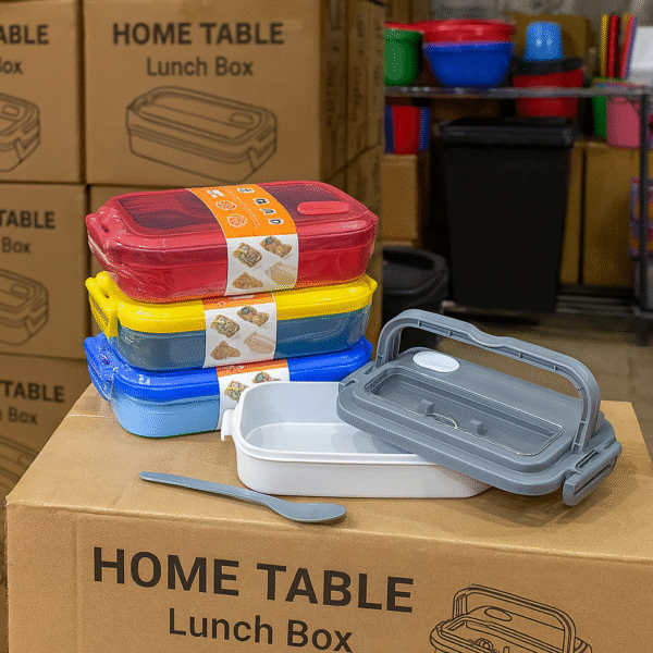 Multi-compartment leak-proof plastic lunch box 500ml and 750ml sizes