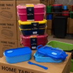 Multi-compartment leak-proof plastic lunch box 500ml and 750ml sizes