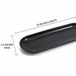 Black oval serving platter 15x4.5 inch for sushi and appetizers