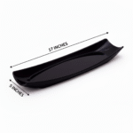 Unique black boat serving platter for Japanese food and appetizers