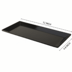 Modern black kitchen crockery rectangular plate 12x4.8 inch