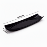 Unique black boat serving platter for Japanese food and appetizers