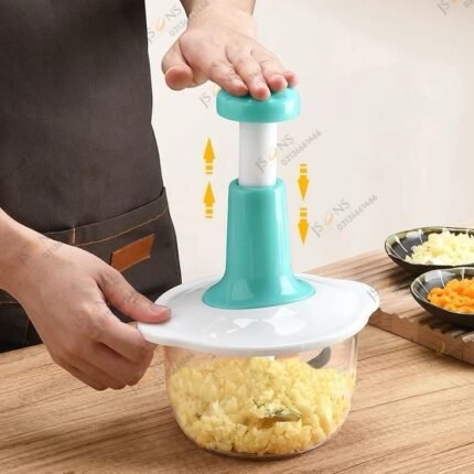 Manual Vegetable Chopper & Meat Mincer (1.5L & 2L) | Push-Down Hand Food Processor