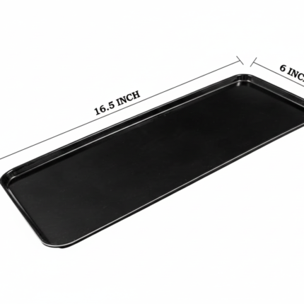 Black melamine kebab tray and sushi platter for kitchen