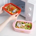 800ml Mofusand Sanrio glass lunch box microwave oven safe food container with silicone edge lid for office and school meals Pakistan.