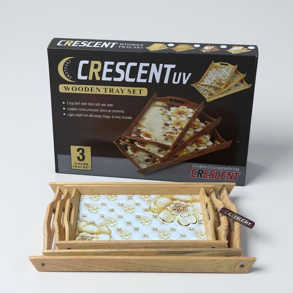 best-set-of-3-nesting-serving-trays-wood-texture-flower-print-kitchen-accessories-pakistan.jpg Set of 3 nesting serving trays large medium small dimensions with handles wooden texture and flower print durable plastic kitchen accessories wholesale price Pakistan.