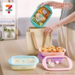 800ml Mofusand Sanrio glass lunch box microwave oven safe food container with silicone edge lid for office and school meals Pakistan.