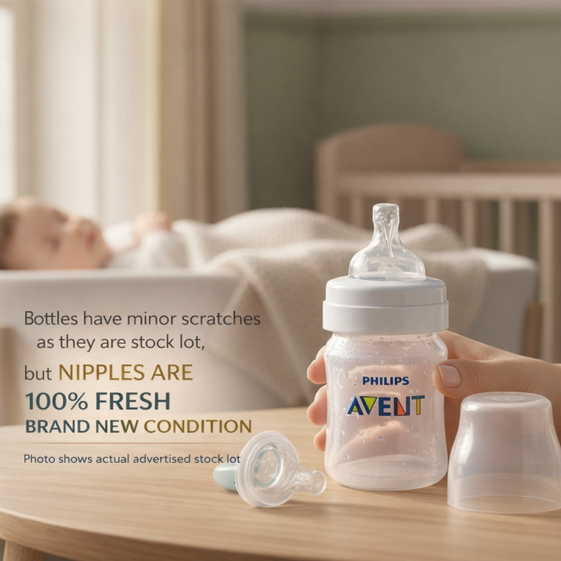 Philips Avent feeding bottles in three sizes with anti-colic 4oz feeder