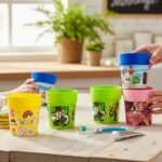 Kidco Pure Plastic Glass with Ben 10 and Tangled cartoon prints.
