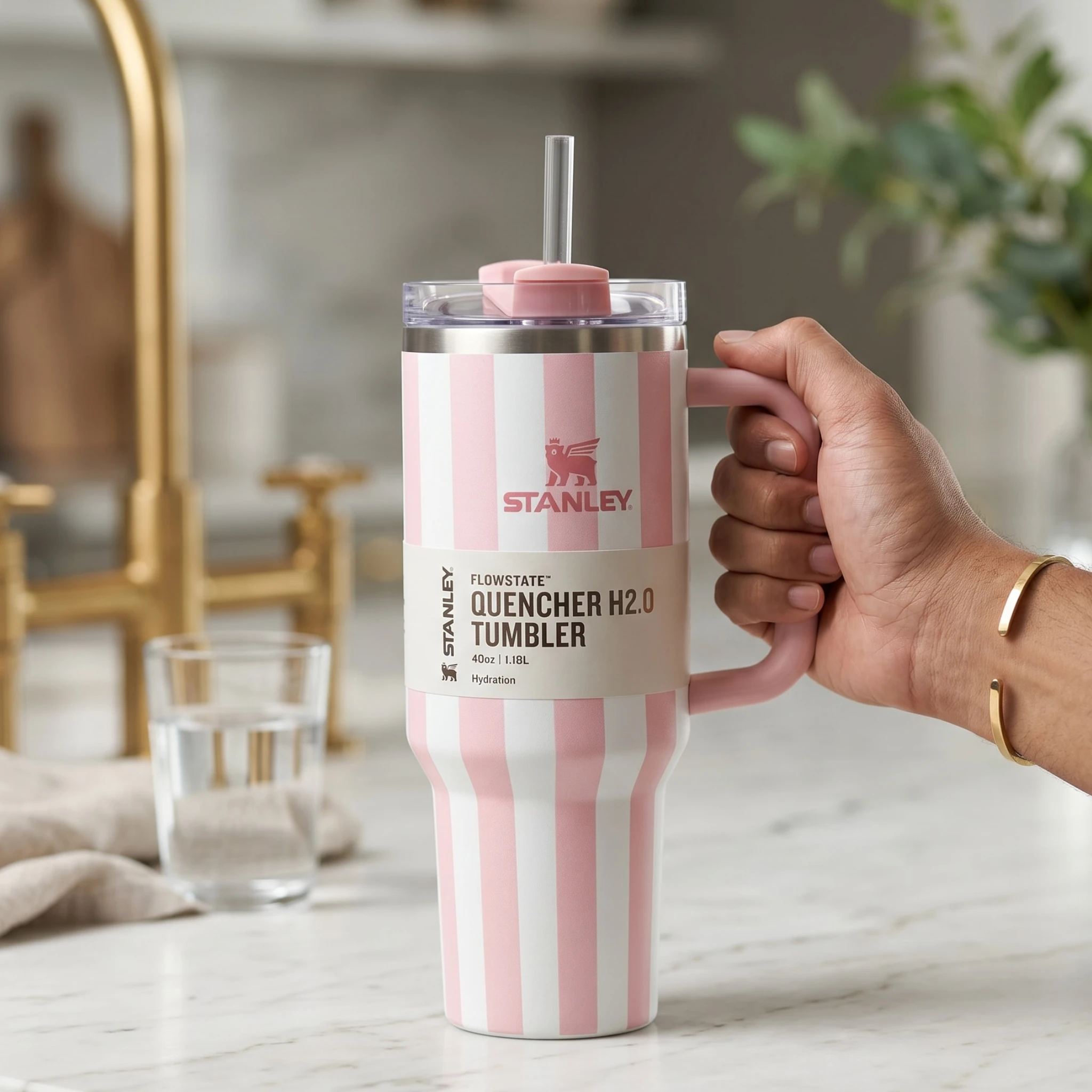 striped-stainless-steel-tumbler-with-handle-pakistan.jpg Striped stainless steel tumbler with handle and straw available in multiple colors