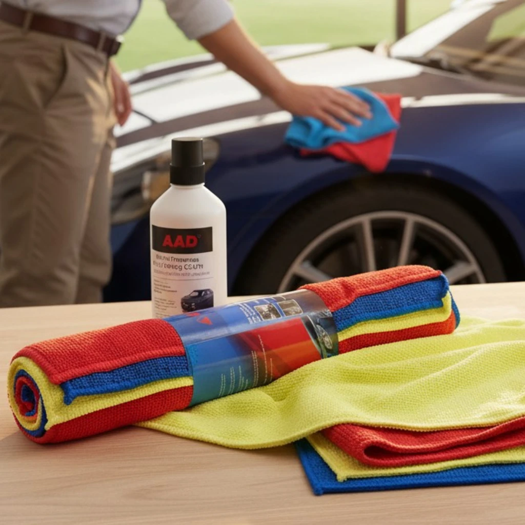 microfiber-cleaning-cloth-3pc-set-pakistan.jpg Microfiber cleaning cloth 3 pcs set in red, blue and yellow for car, kitchen and glass
