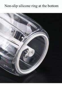 Manual hand chopper machine with green lid, transparent bowl and pull string for chopping meat and vegetables