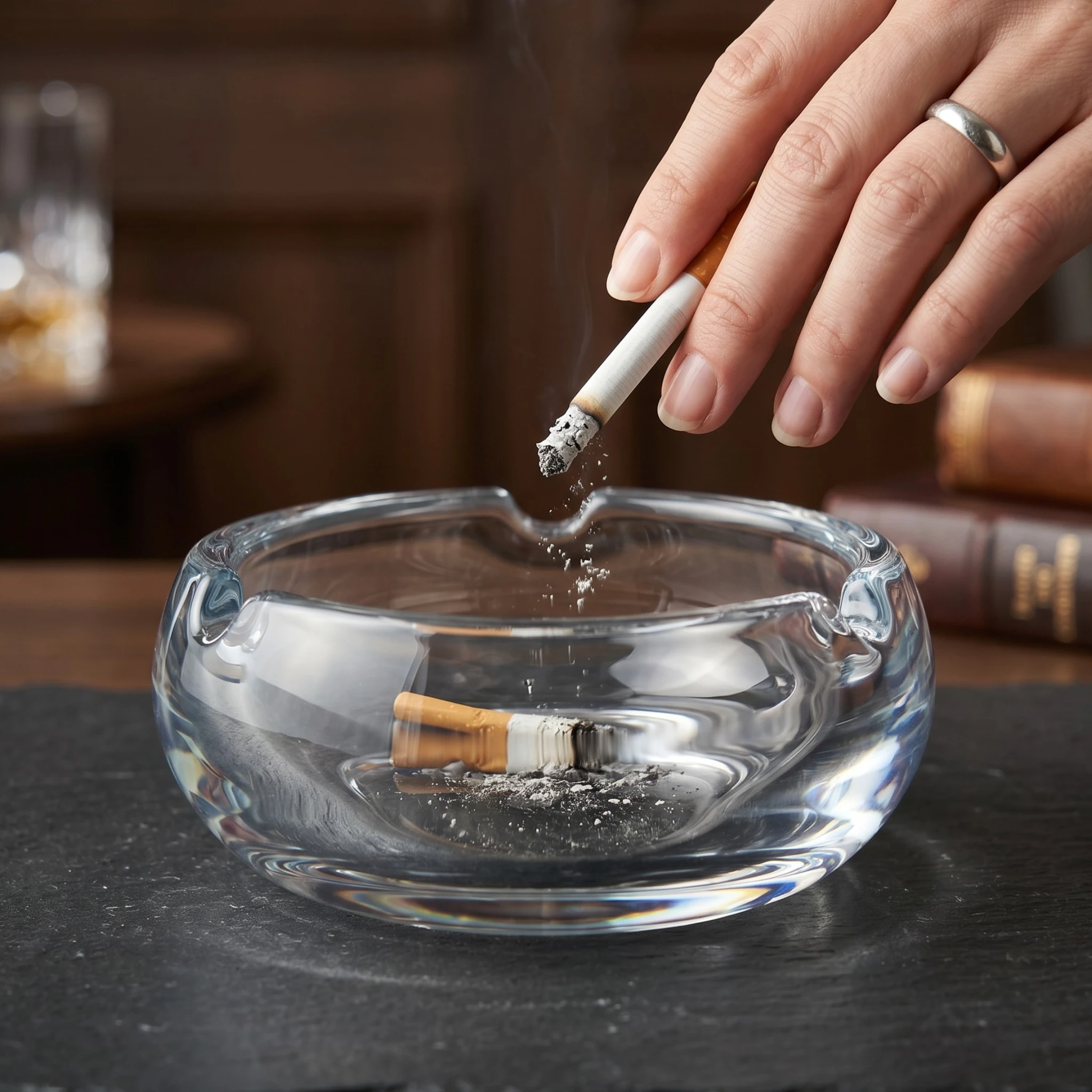 glass-ashtray-clear-round-pakistan.jpg Clear round glass ashtray for cigarettes and cigars in Pakistan